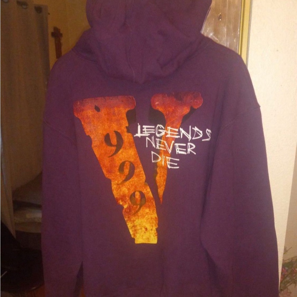 Juice WRLD VLONE Purple/Orange Hoodie Legends Never Die 999  Size XL